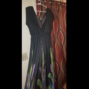 Boutique hand made maxi dress 100% polyester no ta